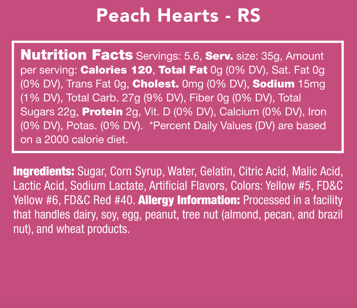 Peach Hearts Gummies