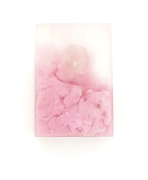 Pink Moon Soap with Rose Quartz Inside