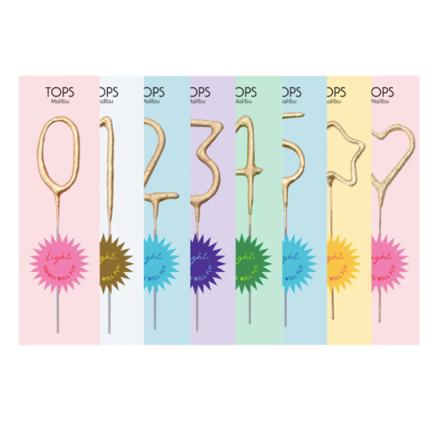 Mini Gold Wand Number Sparkler