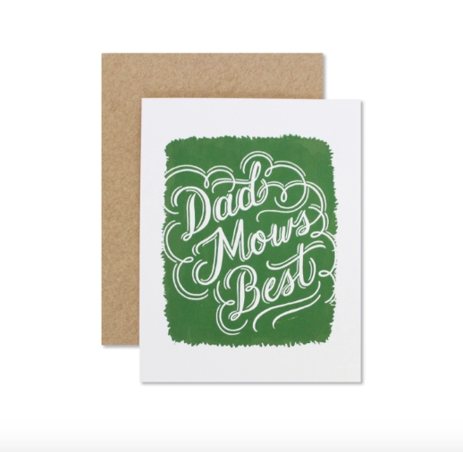 Dad Mows Best Card