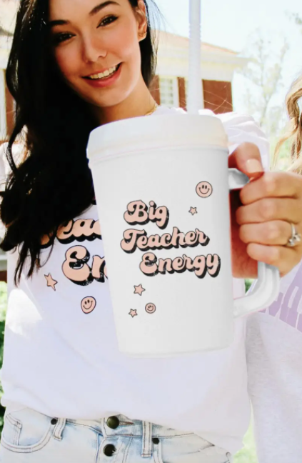 Big Teacher Energy Mega Mug