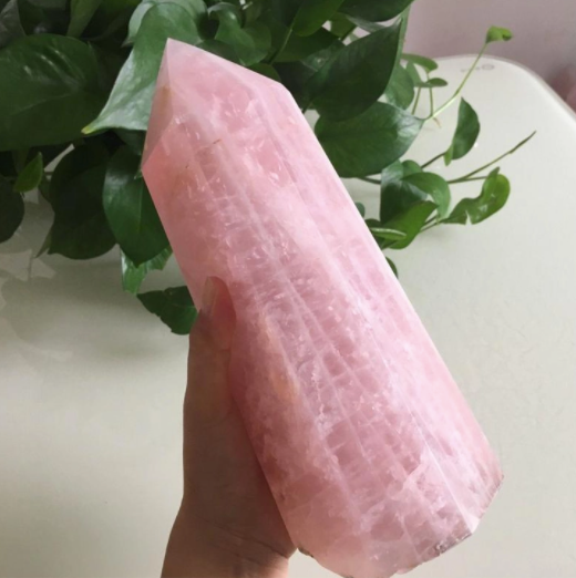 Rose Quartz Polished Crystal Tower - Large