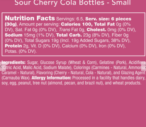 Sour Cherry Cola Bottles