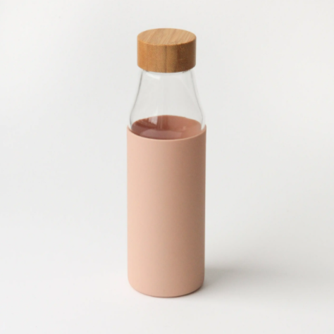 Pink Glass Water Bottle