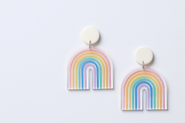 Acrylic Rainbow Earrings