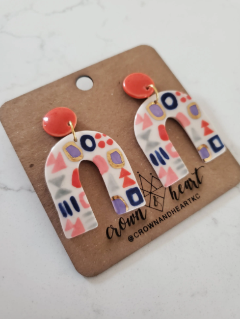 Modern Shape Arch Earrings