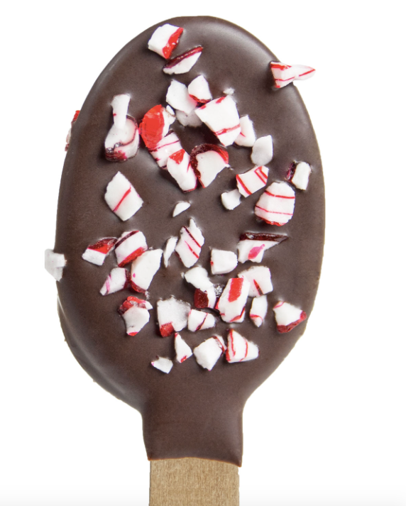 Dark Chocolate Peppermint Dipped Spoon