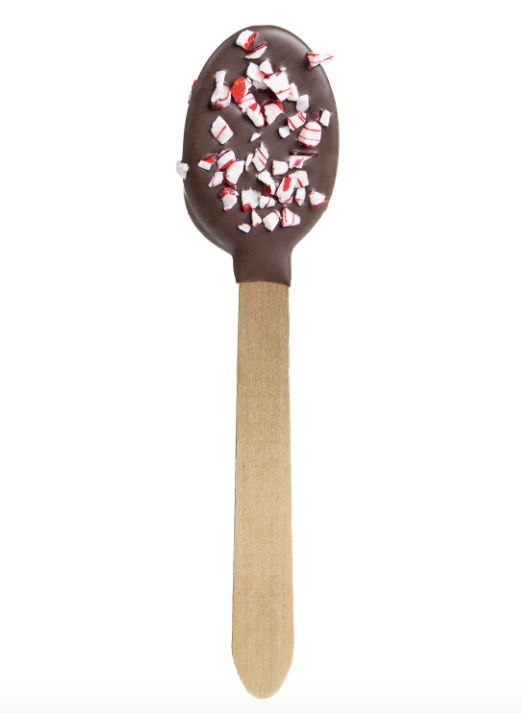 Dark Chocolate Peppermint Dipped Spoon