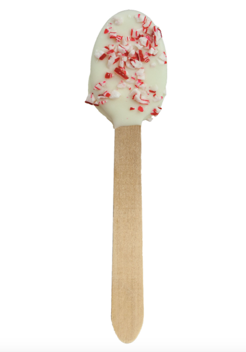 White Chocolate Peppermint Dipped Spoon