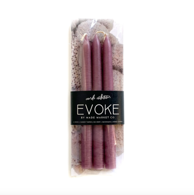 Skinny Tapered Candles - Velvet