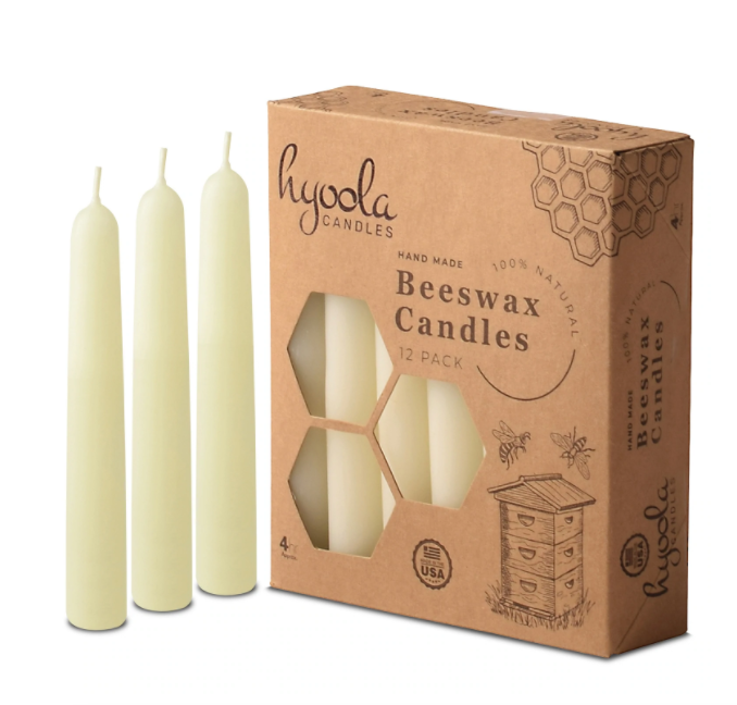 5" Beeswax Taper Candles