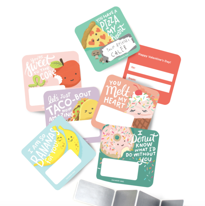 Scratch Off Valentines Snack Pack