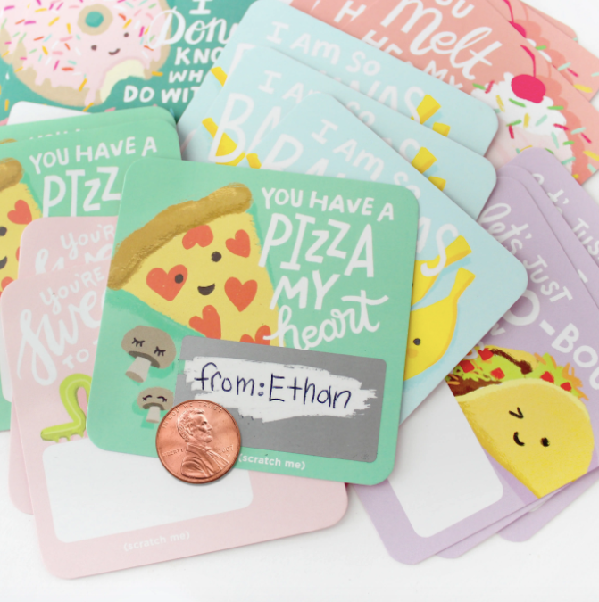 Scratch Off Valentines Snack Pack