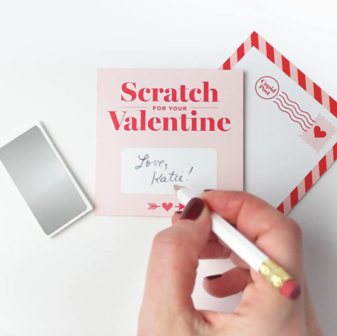 Scratch Off Valentines Pink 18 Pack