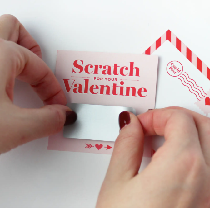 Scratch Off Valentines Pink 18 Pack