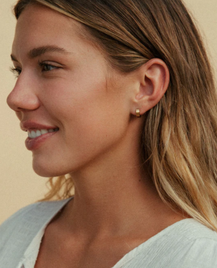 Adia Gold Hoops - Triple Band
