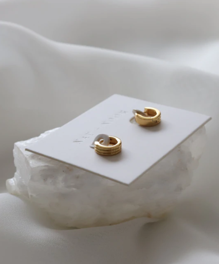 Adia Gold Hoops - Triple Band