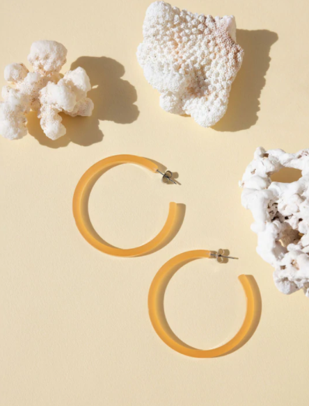 Zuri Hoop Earrings in Peach