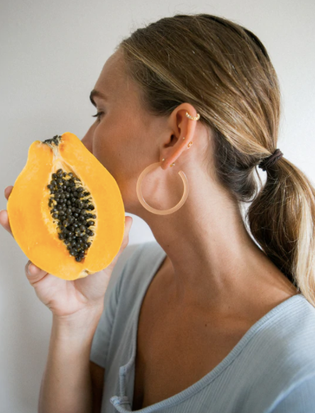 Zuri Hoop Earrings in Peach