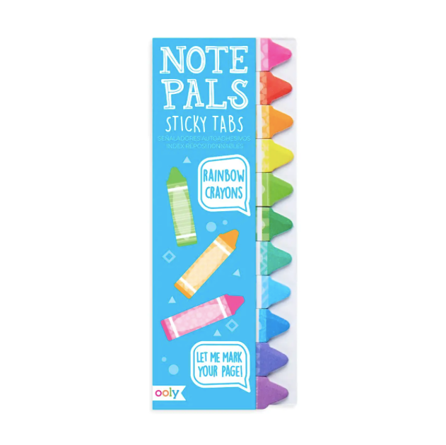 Note Pals Sticky Tabs - Rainbow Crayons
