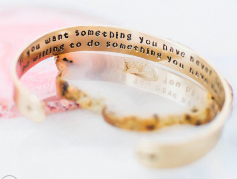 If You Want Something Quote // Brass Cuff Bracelet- WATERBURY