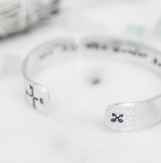 Not All Who Wander Are Lost // Aluminum Cuff Bracelet-WATERBURY