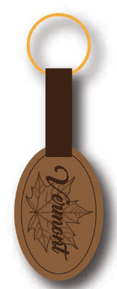 Vermont Maple Leaf Keychain