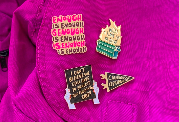 Dumpster Fire Enamel Pin