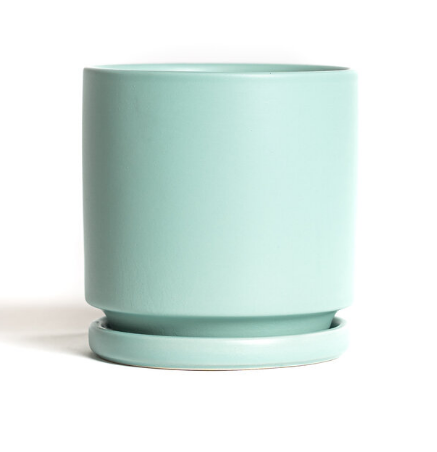 8.25" Gemstone Cylinder Pots with Water Tray