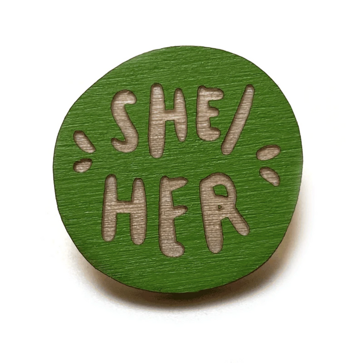 She/Her Pronoun Pin