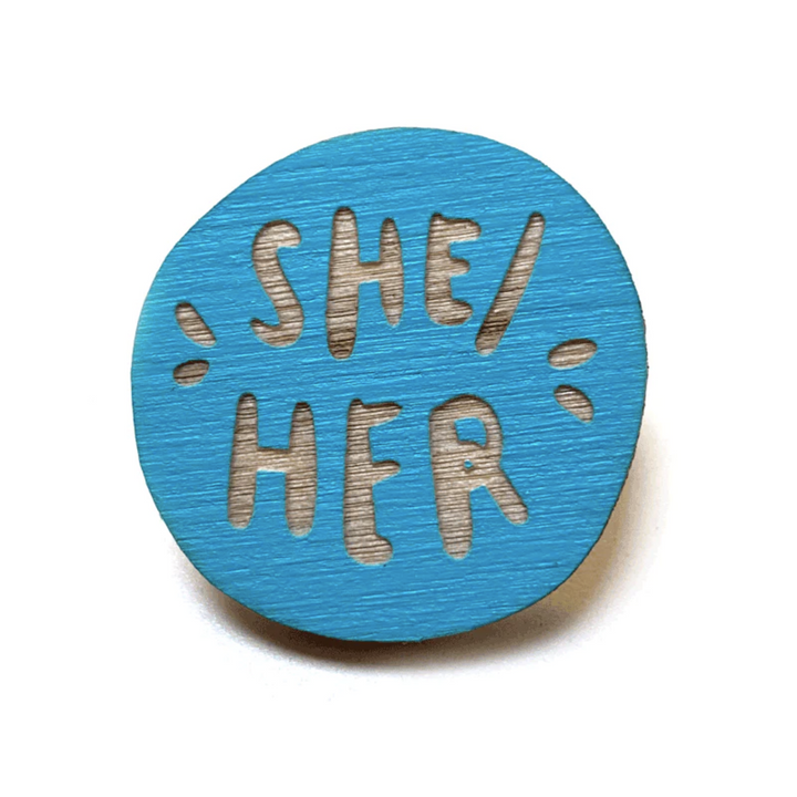 She/Her Pronoun Pin