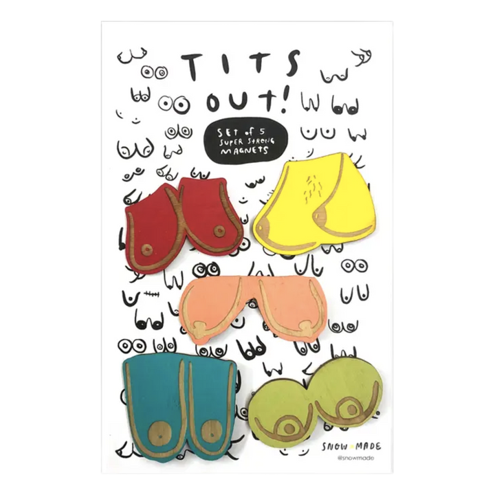 Tits Out: Set of 5 Magnets