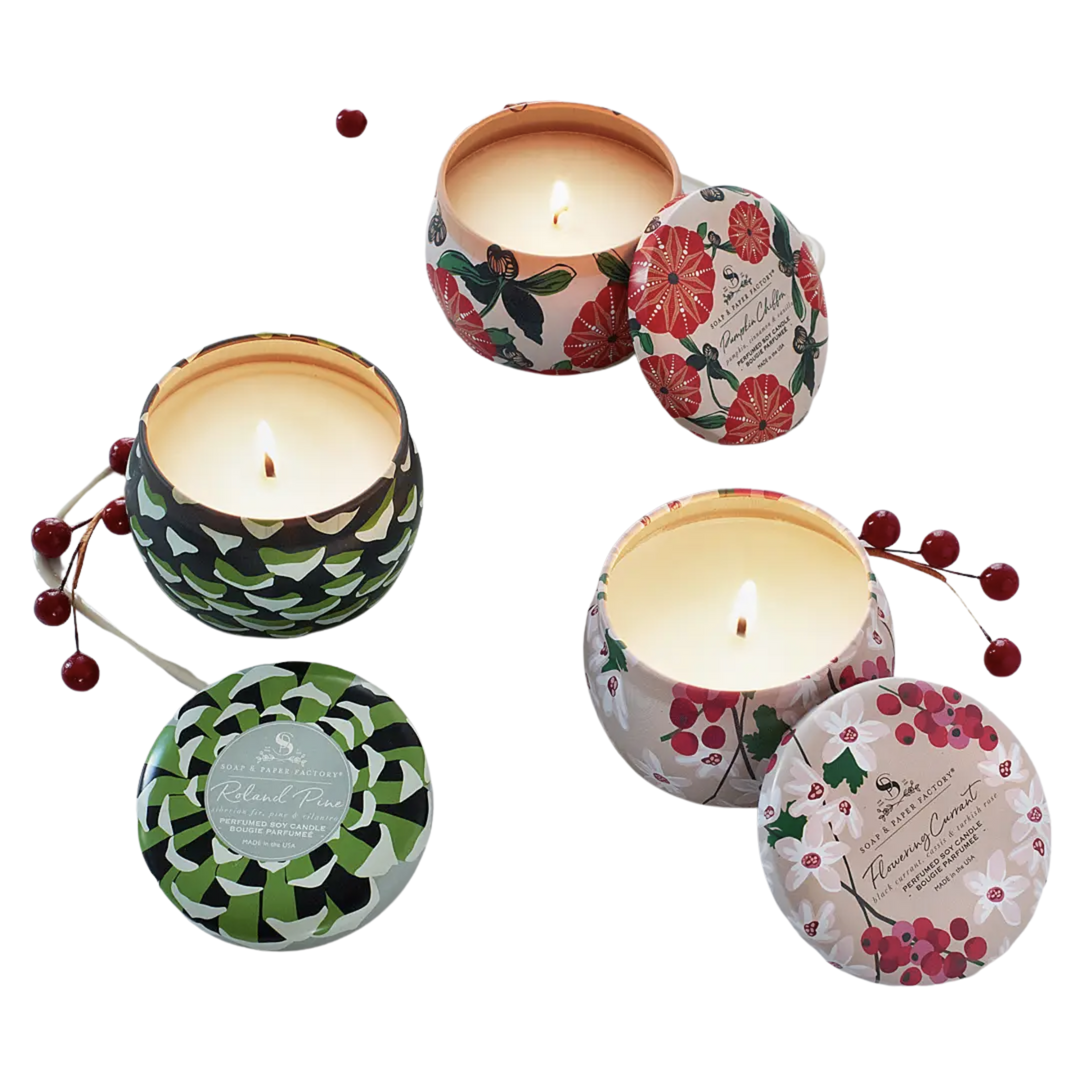 Small Tin Soy Candle Trio Gift Set