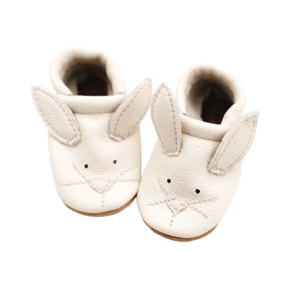 Cute Critters Bunnies Leather Baby Shoes