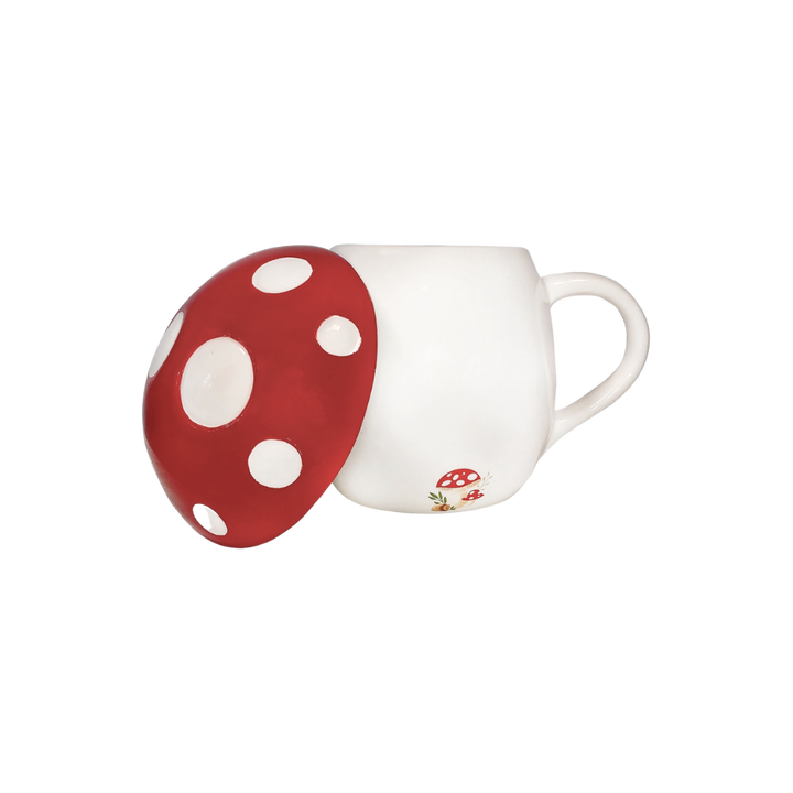 Mushroom 12oz Mug with Lid