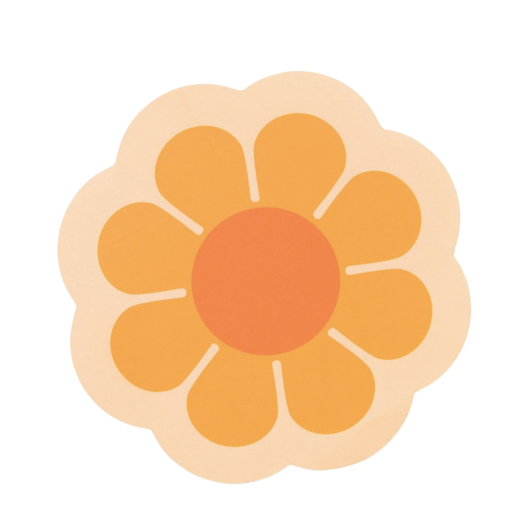 Orange Flower Bus Sticker