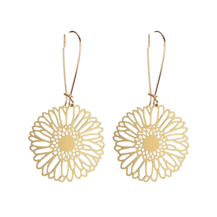 Gerber Daisy Flower Earrings