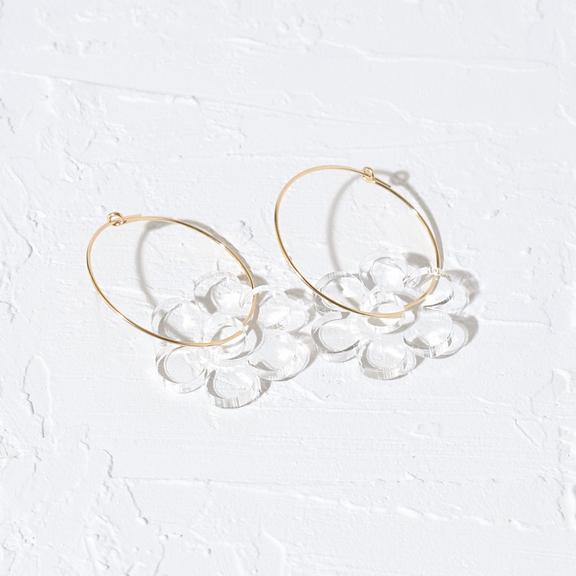 Marguerite Daisy Hoop Earrings