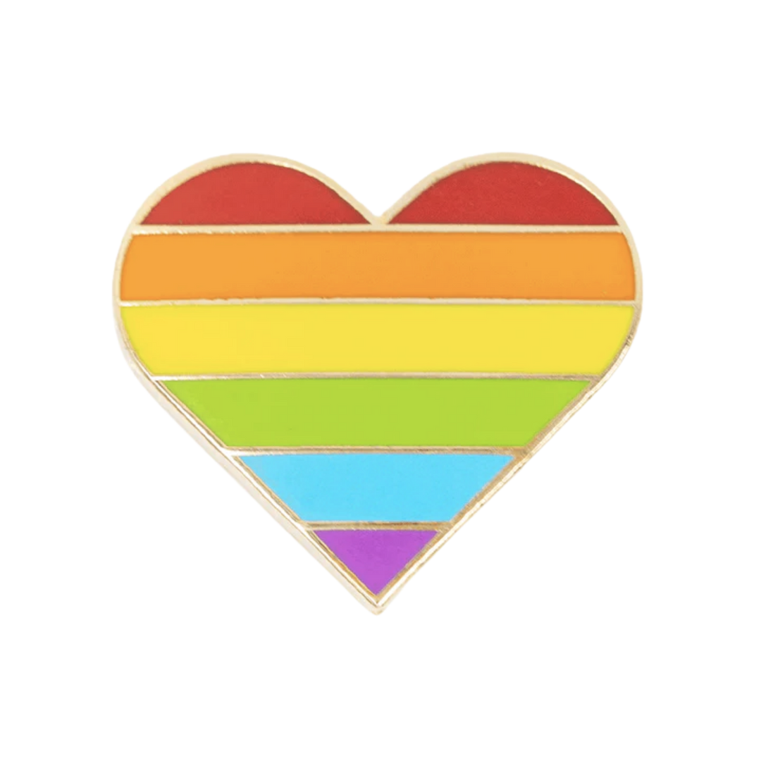 Rainbow Pride Heart Enamel Pin