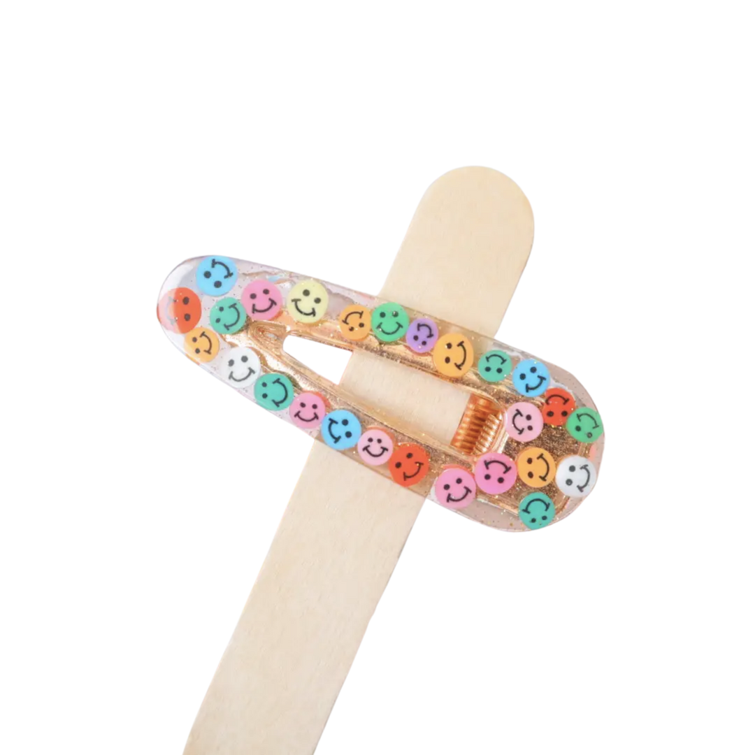 Smiles All Around Resin Hair Clips