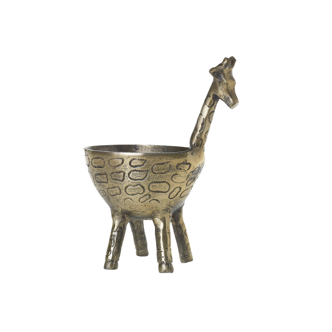 Brass Giraffe Planter