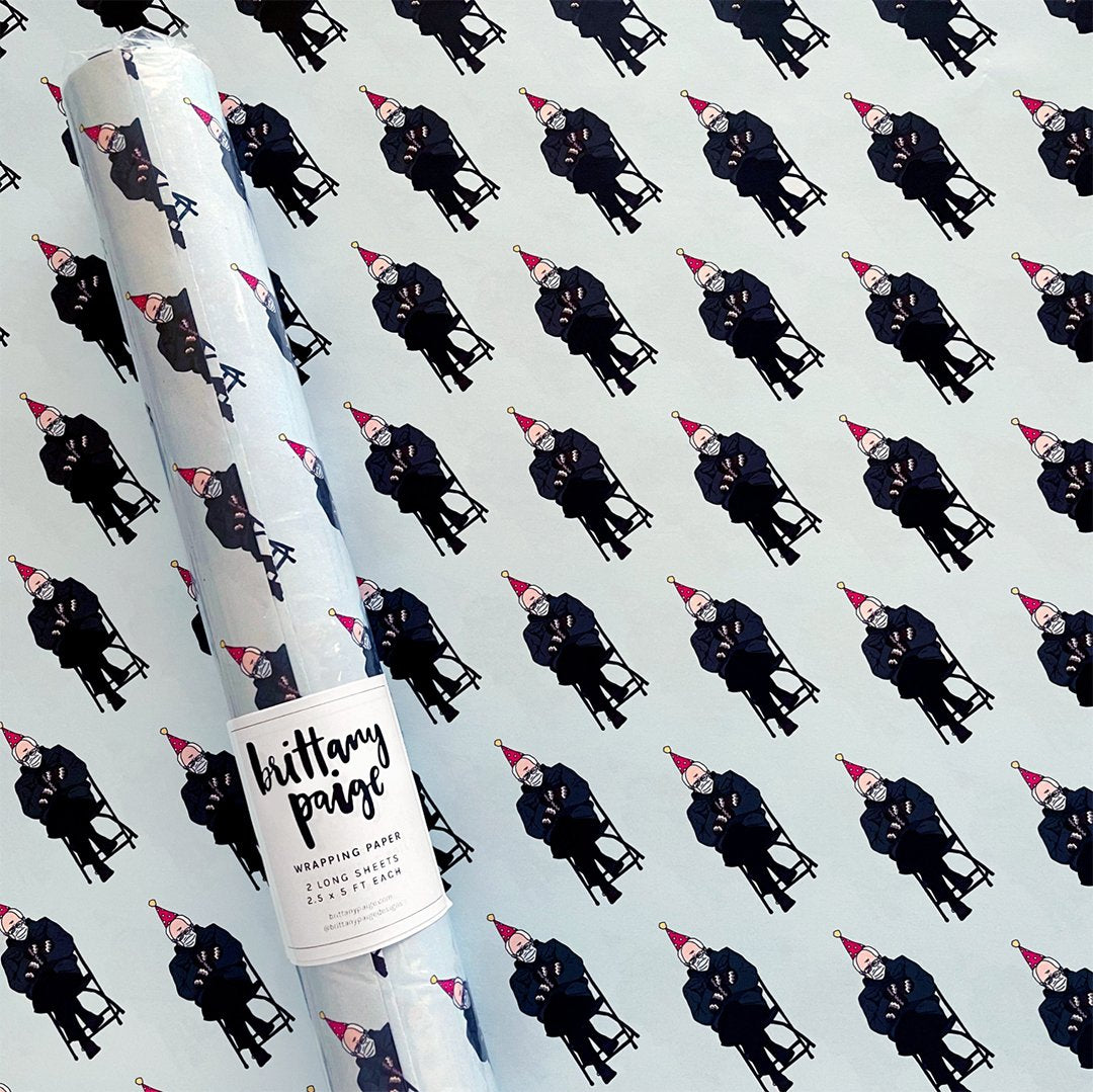 Bernie Sanders Christmas Wrapping Paper