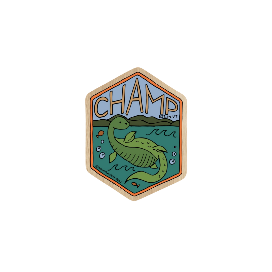 Hand-Lettered Champ Sticker