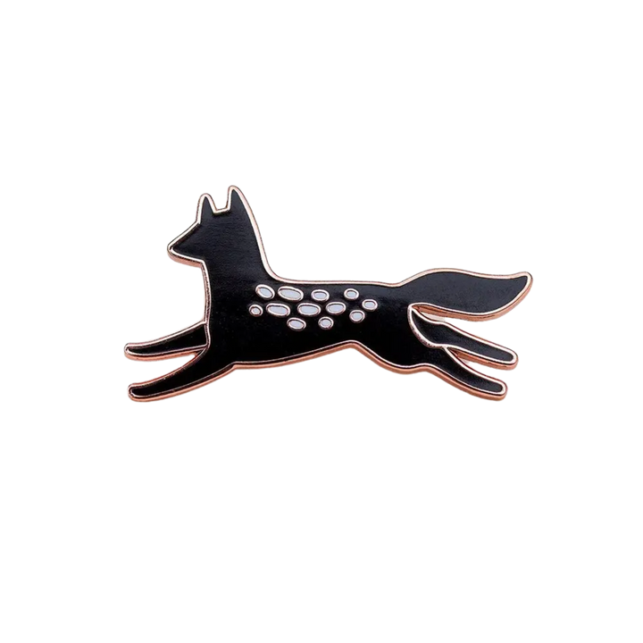 Black Wolf Enamel Pin