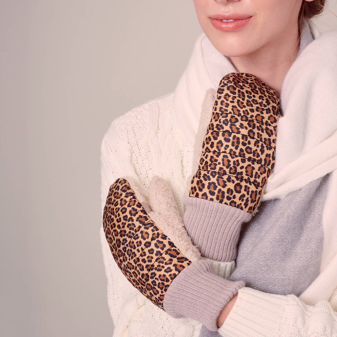 Leopard Print Seritte Mittens