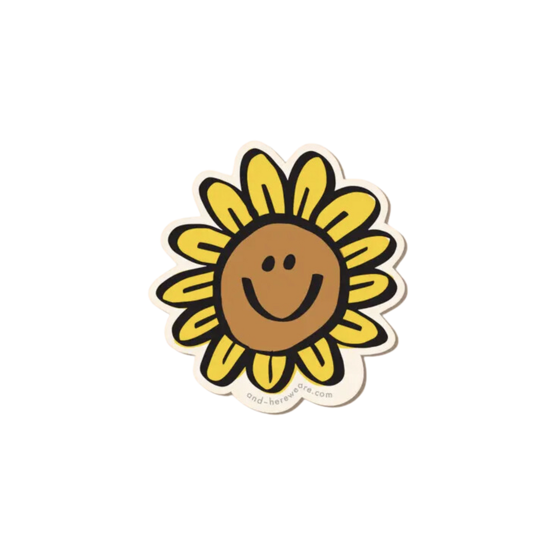 Happy Sunflower Vinyl Sticker