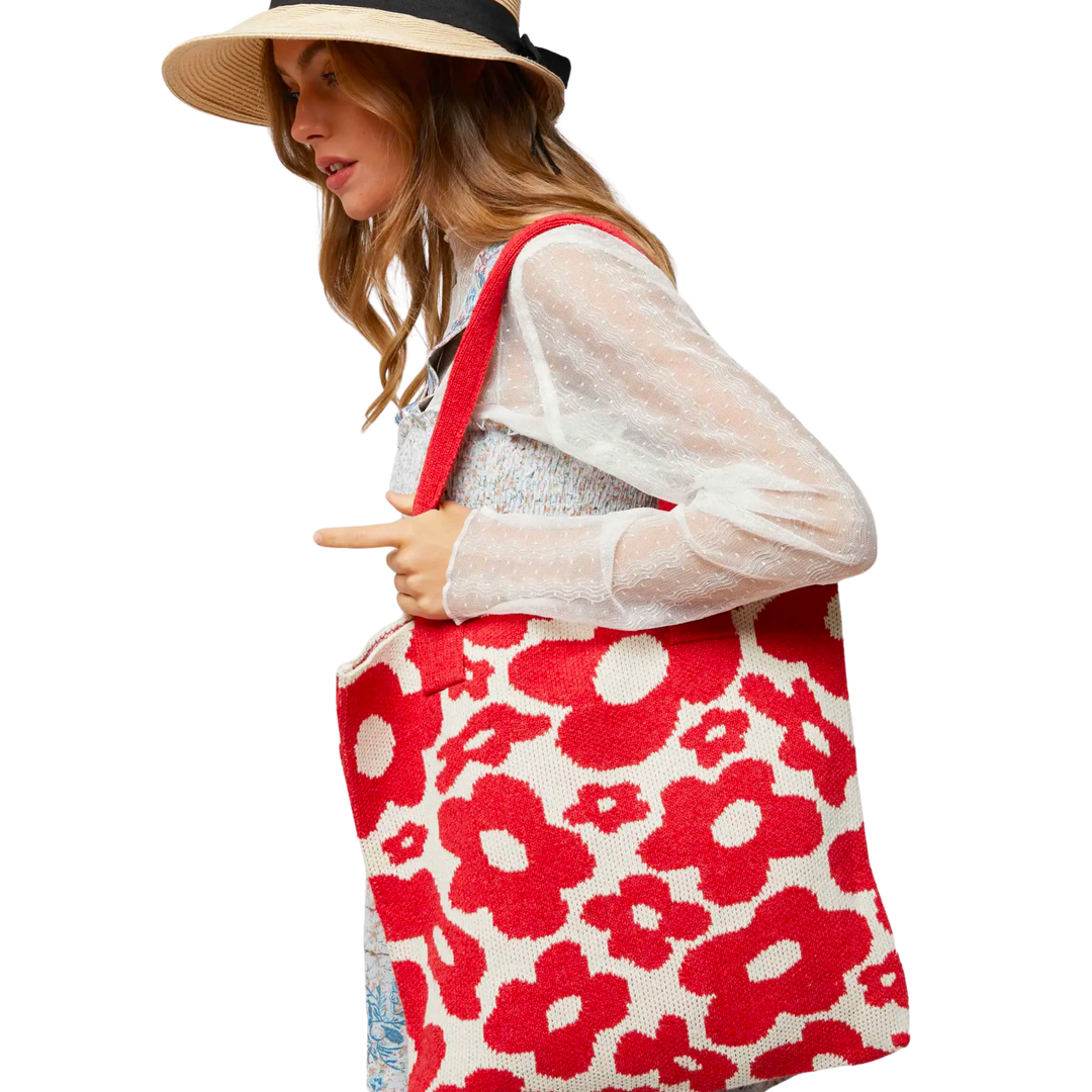 Flower Printed Handbag