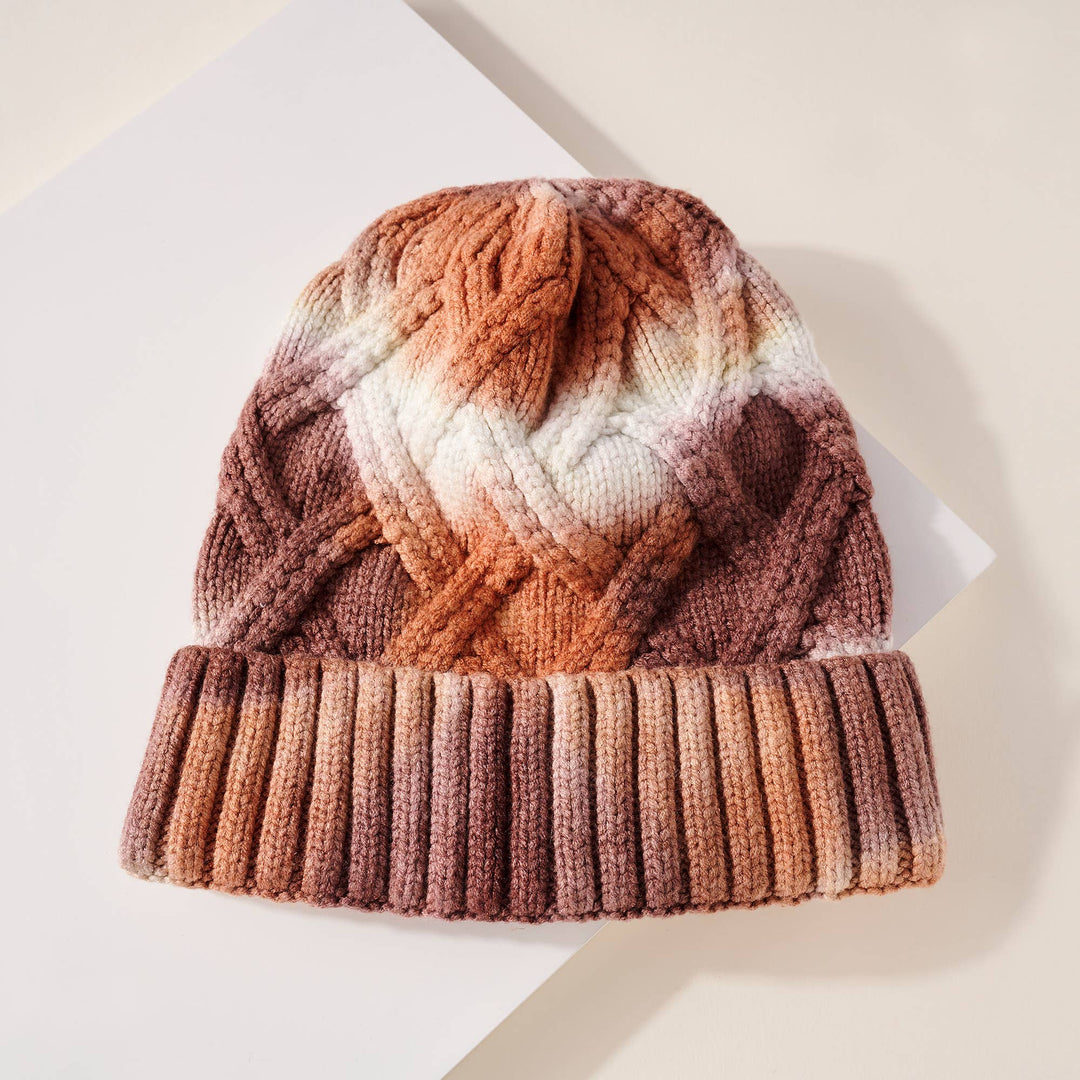 Tie Dye Print Knitted Beanie