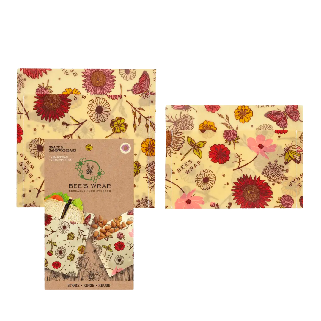 Meadow Magic Snack and Sandwich Bags, Plant-Based Wax
