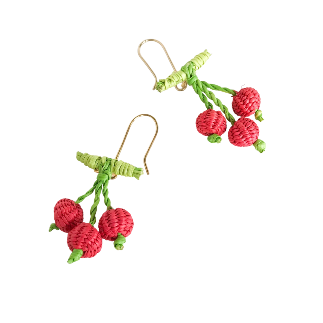 Iraca Hand-Woven Mini Fruticas Earrings